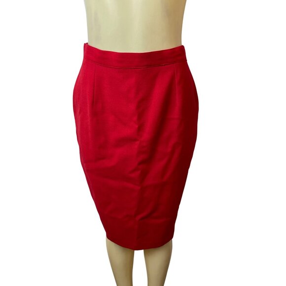 Vintage Nausikaa Paris Wool Red Blazer Skirt Women's Office Set Sz 40 (US 9) - Picture 9 of 13